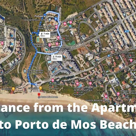 Spacious Near Porto De Mos Beach, Lagos. Lägenhet *